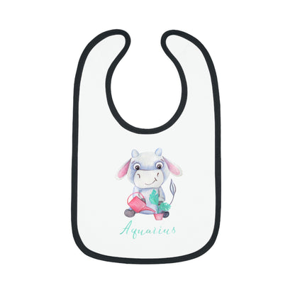 Baby Aquarius Bib: Bull-Aries Watercolor
