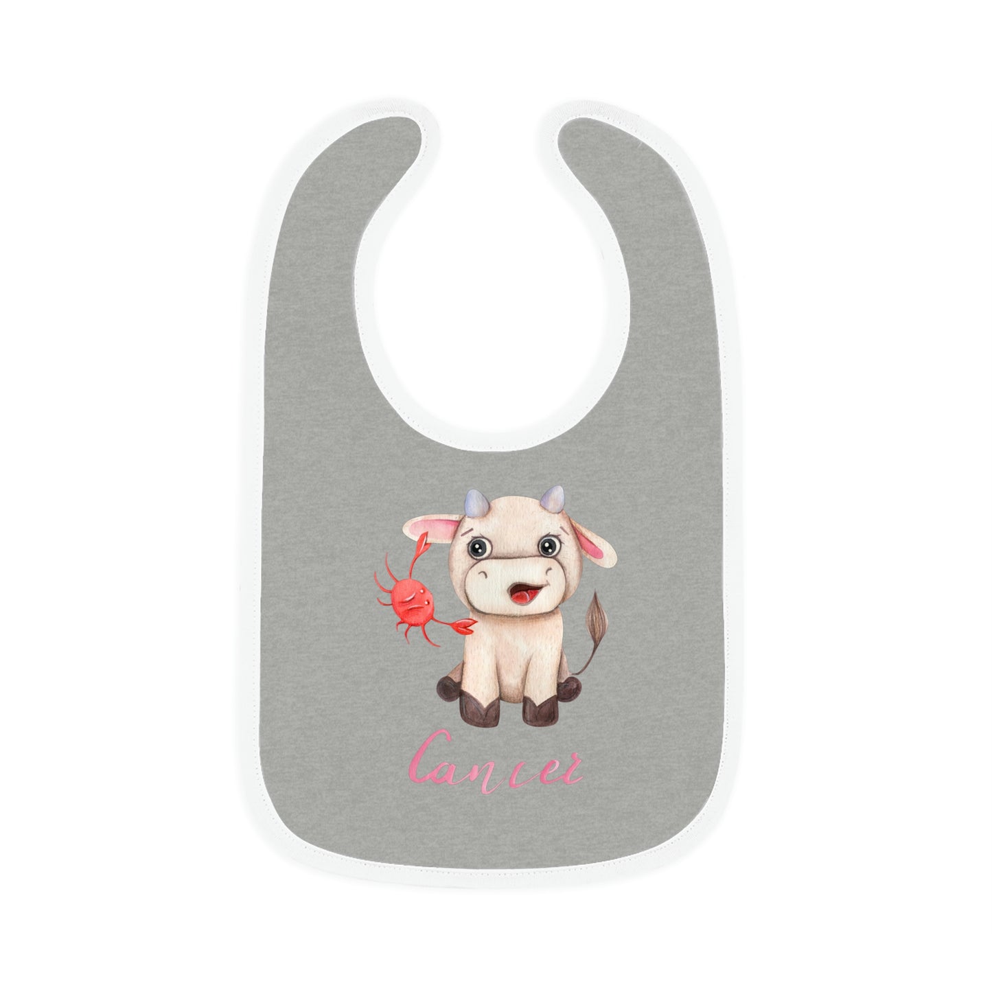 Baby Cancer Bib: Bull-Aries Watercolor