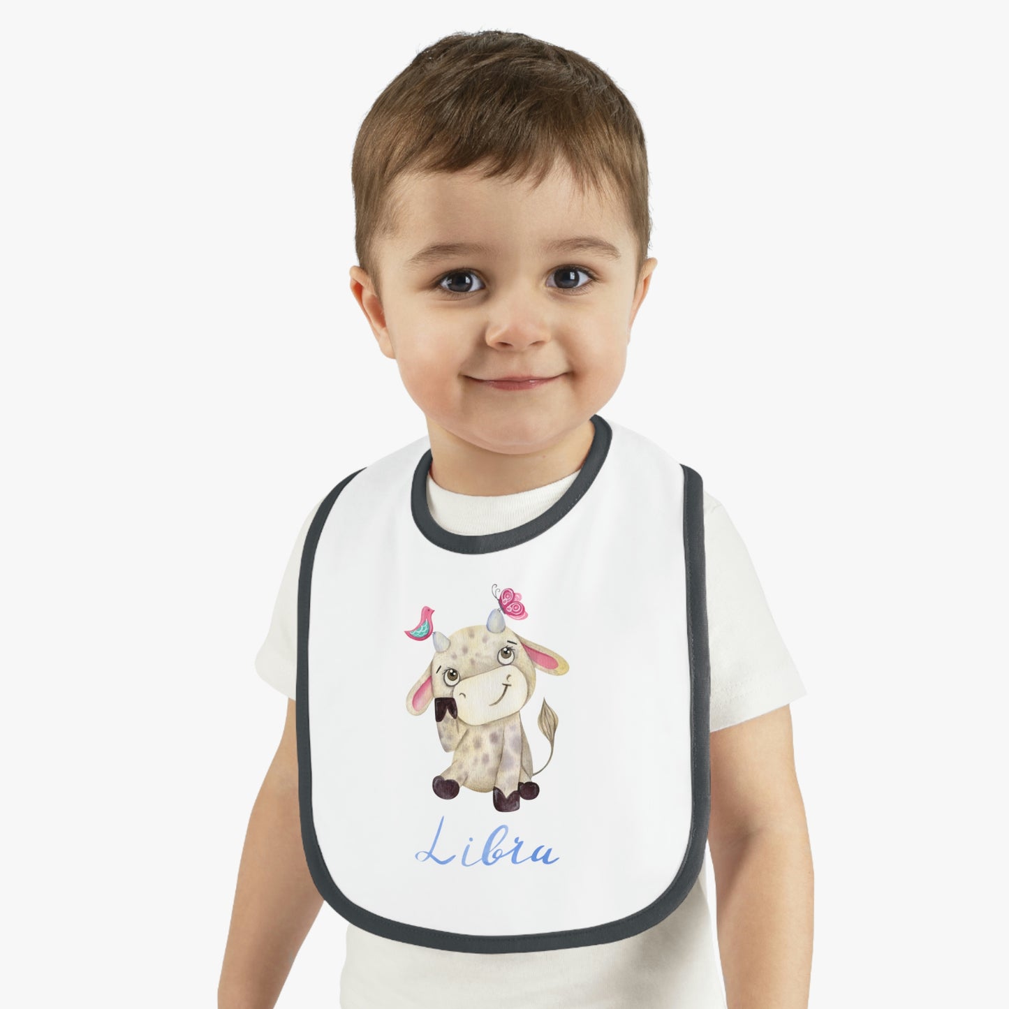 Baby Libra Bib: Bull-Aries Watercolor