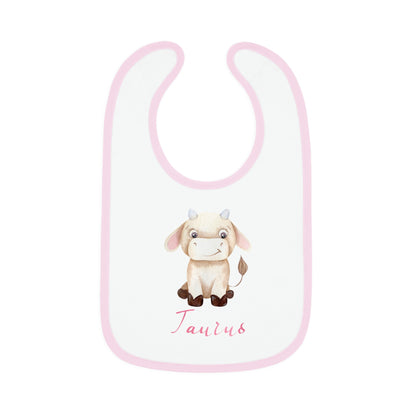 Baby Taurus Bib: Bull-Aries Watercolor