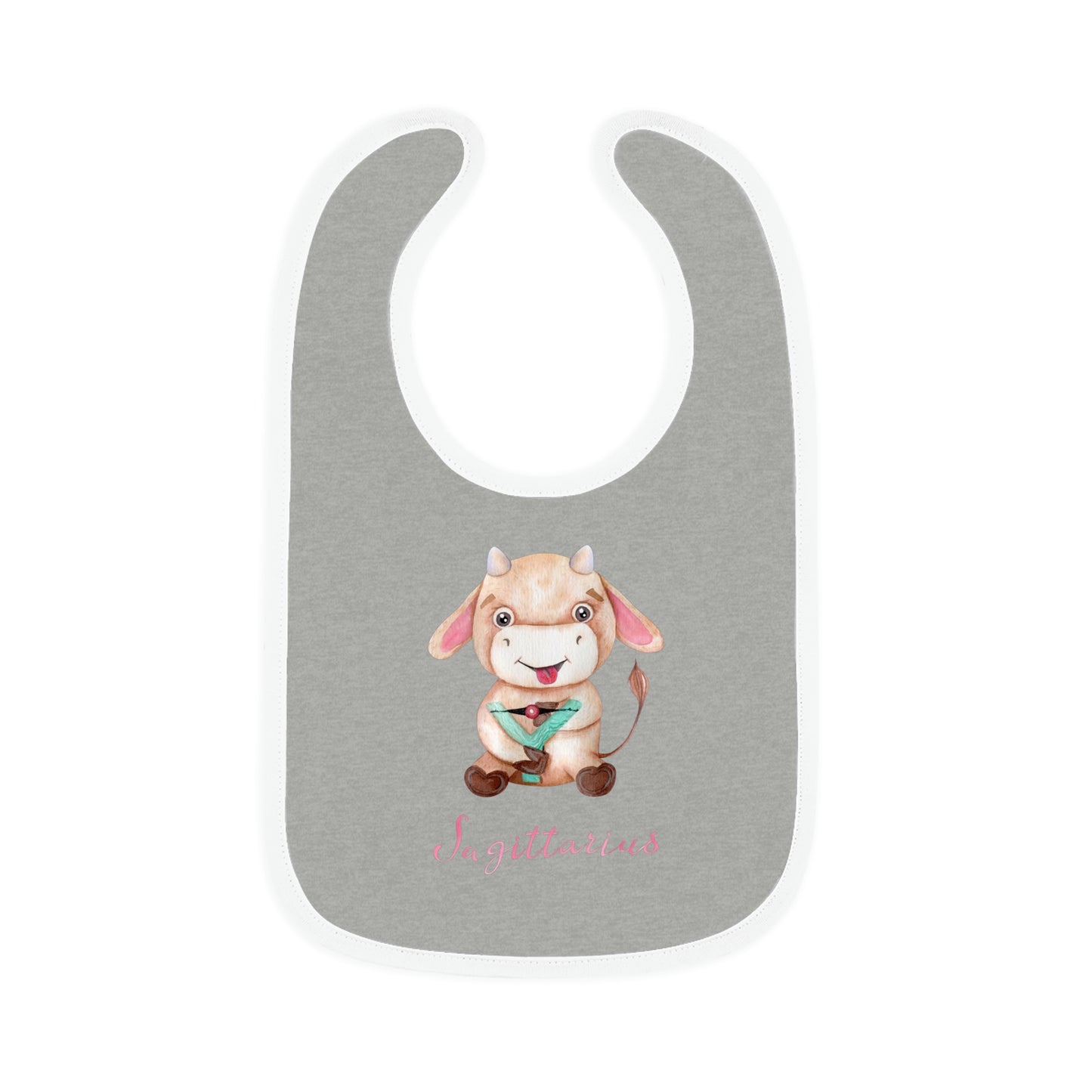 Baby Sagittarius Bib: Bull-Aries Watercolor