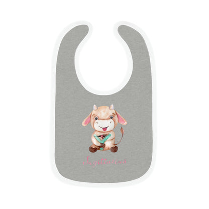 Baby Sagittarius Bib: Bull-Aries Watercolor