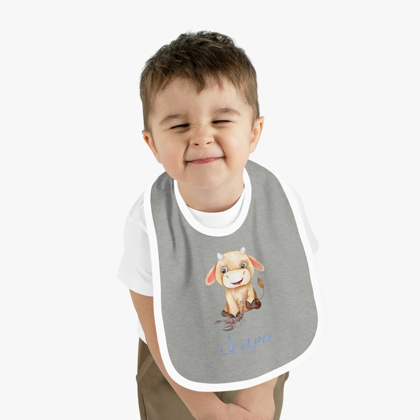 Baby Scorpio Bib: Bull-Aries Watercolor