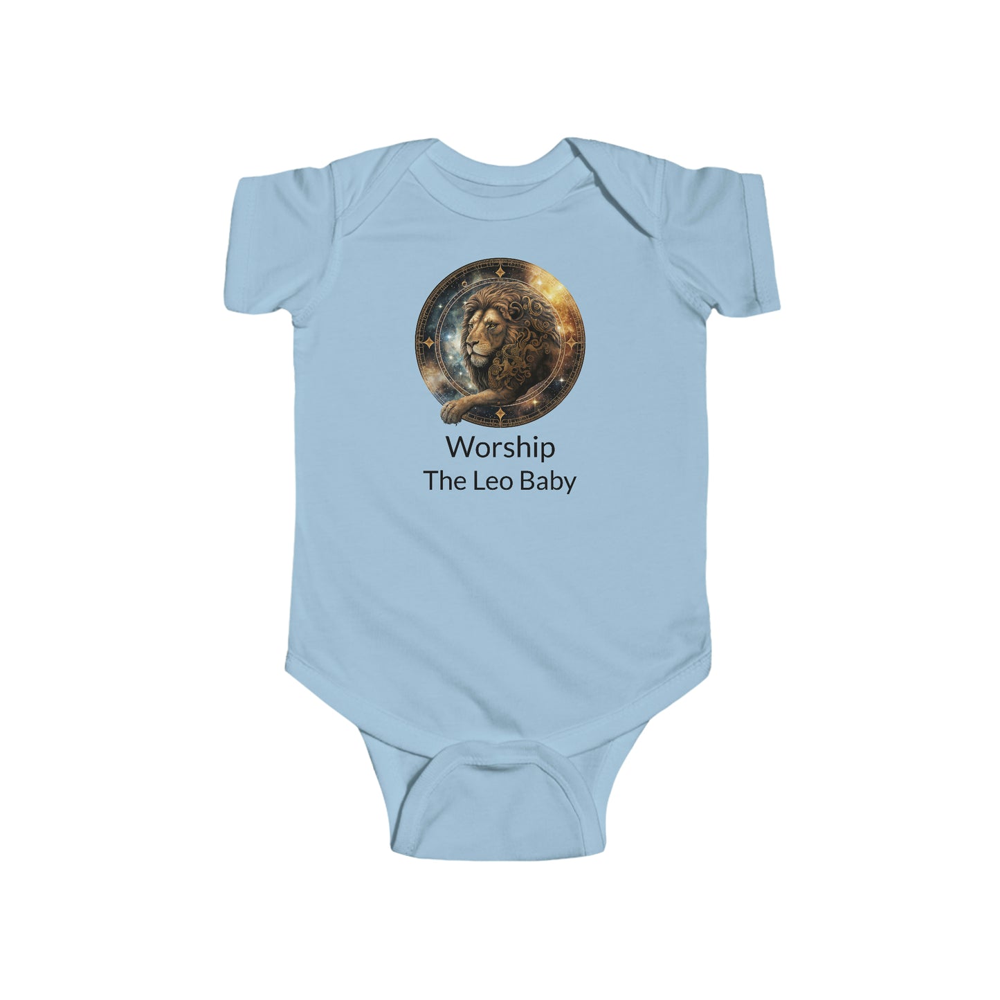 Leo: Worship The Leo baby - Infant Fine Jersey Bodysuit