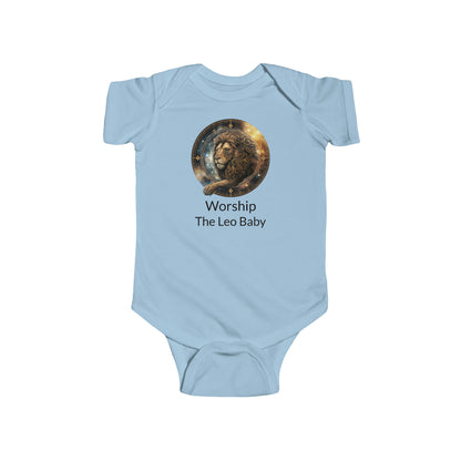 Leo: Worship The Leo baby - Infant Fine Jersey Bodysuit