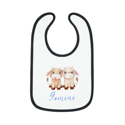 Baby Gemini Bib: Bull-Aries Watercolor