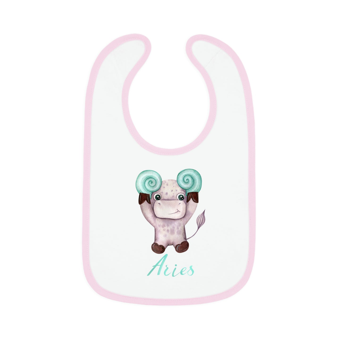 Baby Aries Bib: Bull-Aries Watercolor