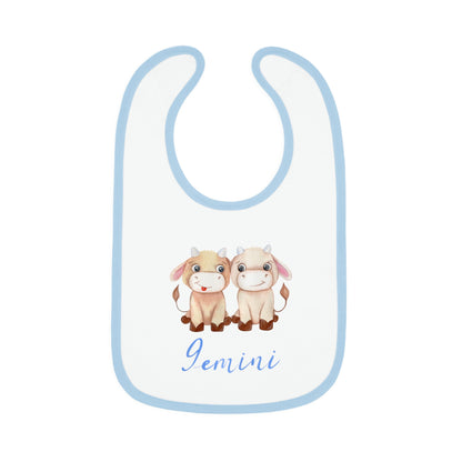 Baby Gemini Bib: Bull-Aries Watercolor
