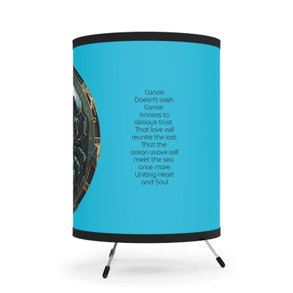 Cancer the Crab with Inspirational Poem Printed Shade Tripod Lamp, US\CA plug