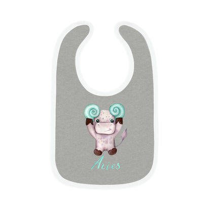 Baby Aries Bib: Bull-Aries Watercolor
