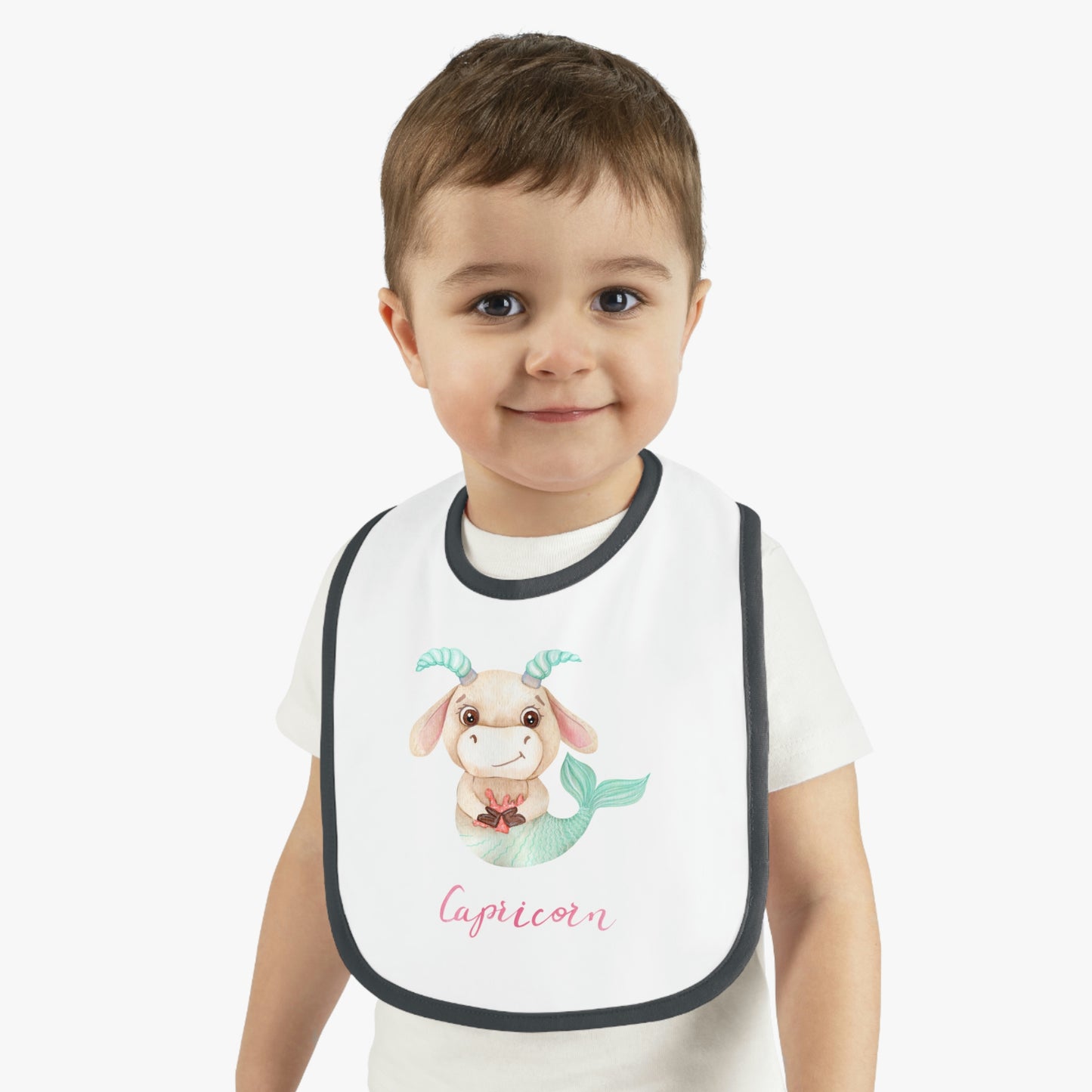 Baby Capricorn Bib: Bull-Aries Watercolor
