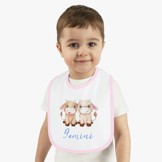 Baby Gemini Bib: Bull-Aries Watercolor