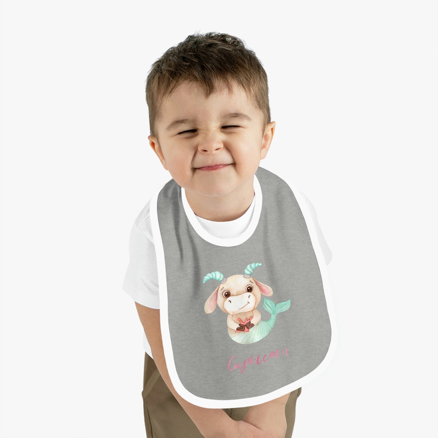 Baby Capricorn Bib: Bull-Aries Watercolor