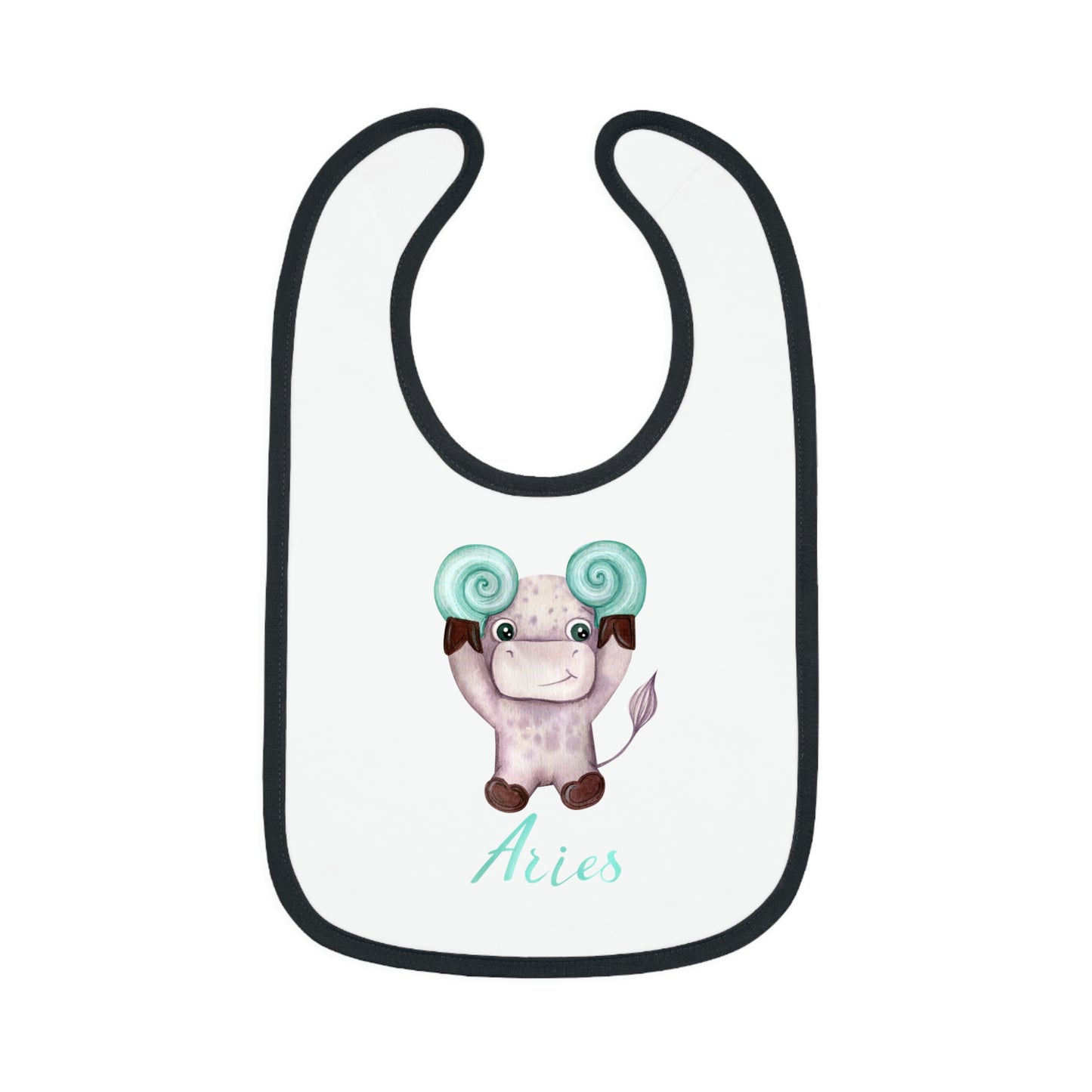 Baby Aries Bib: Bull-Aries Watercolor