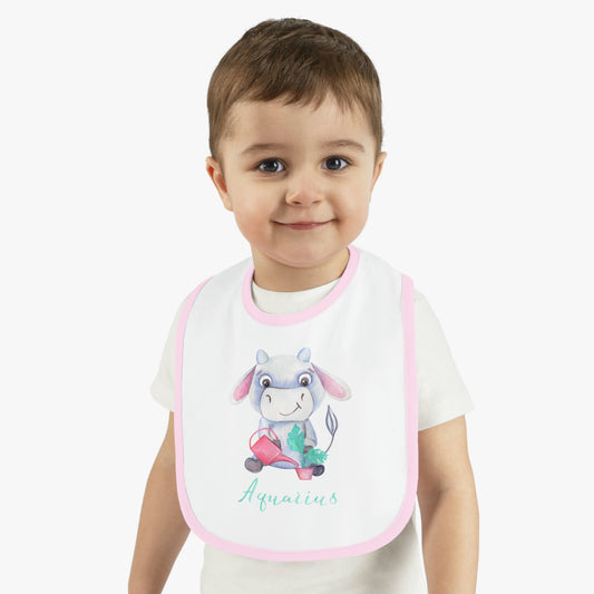 Baby Aquarius Bib: Bull-Aries Watercolor