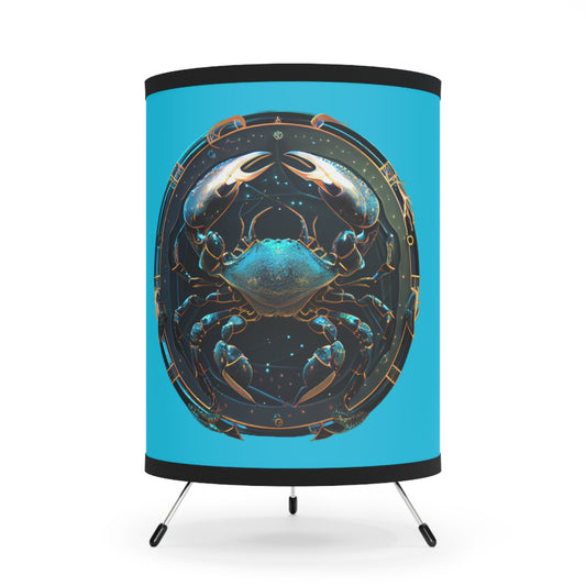Cancer the Crab with Inspirational Poem Printed Shade Tripod Lamp, US\CA plug