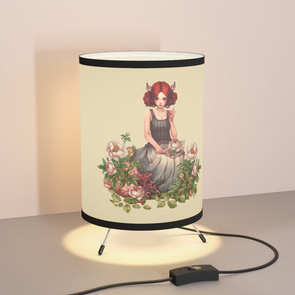 Scorpio Vintage Illustration Tripod Lamp with Printed Shade, US\CA plug