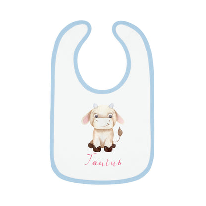 Baby Taurus Bib: Bull-Aries Watercolor