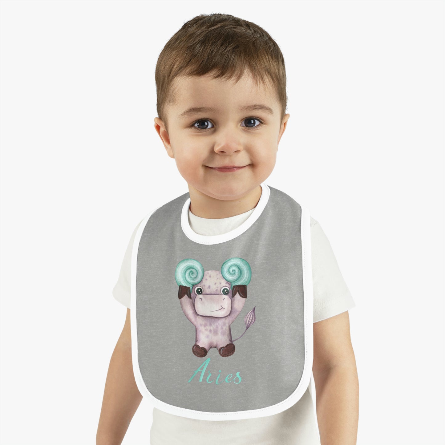 Baby Aries Bib: Bull-Aries Watercolor