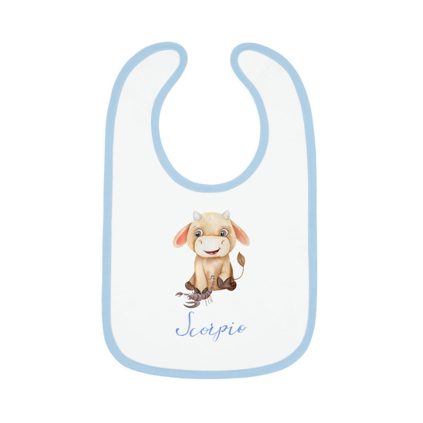 Baby Scorpio Bib: Bull-Aries Watercolor