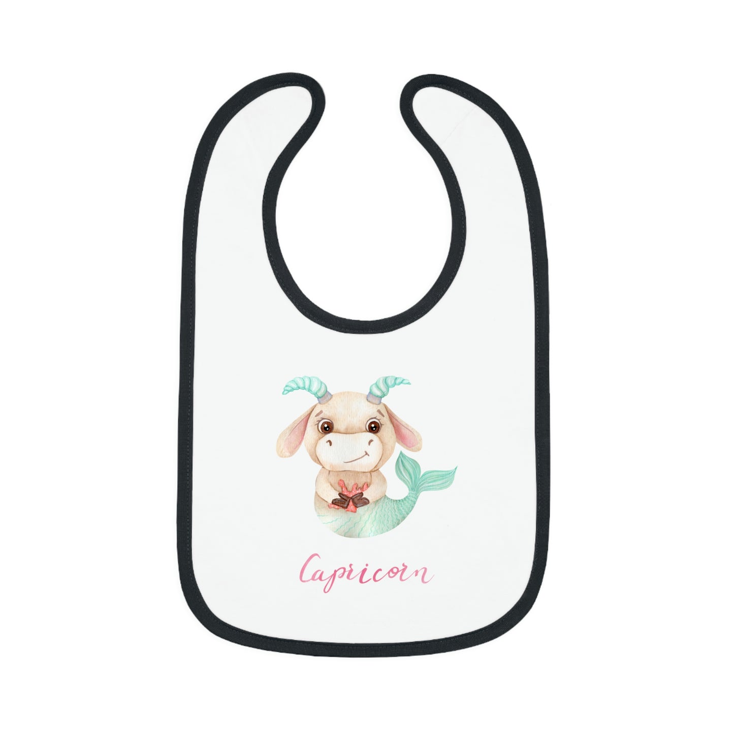 Baby Capricorn Bib: Bull-Aries Watercolor