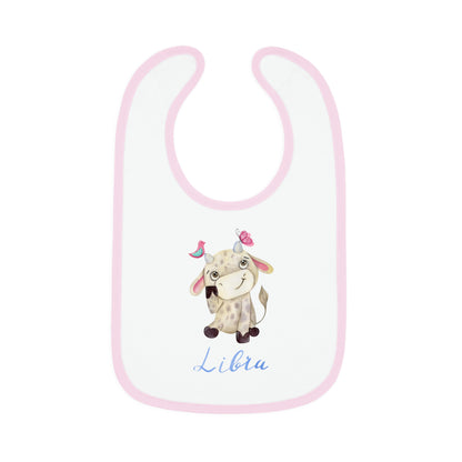 Baby Libra Bib: Bull-Aries Watercolor