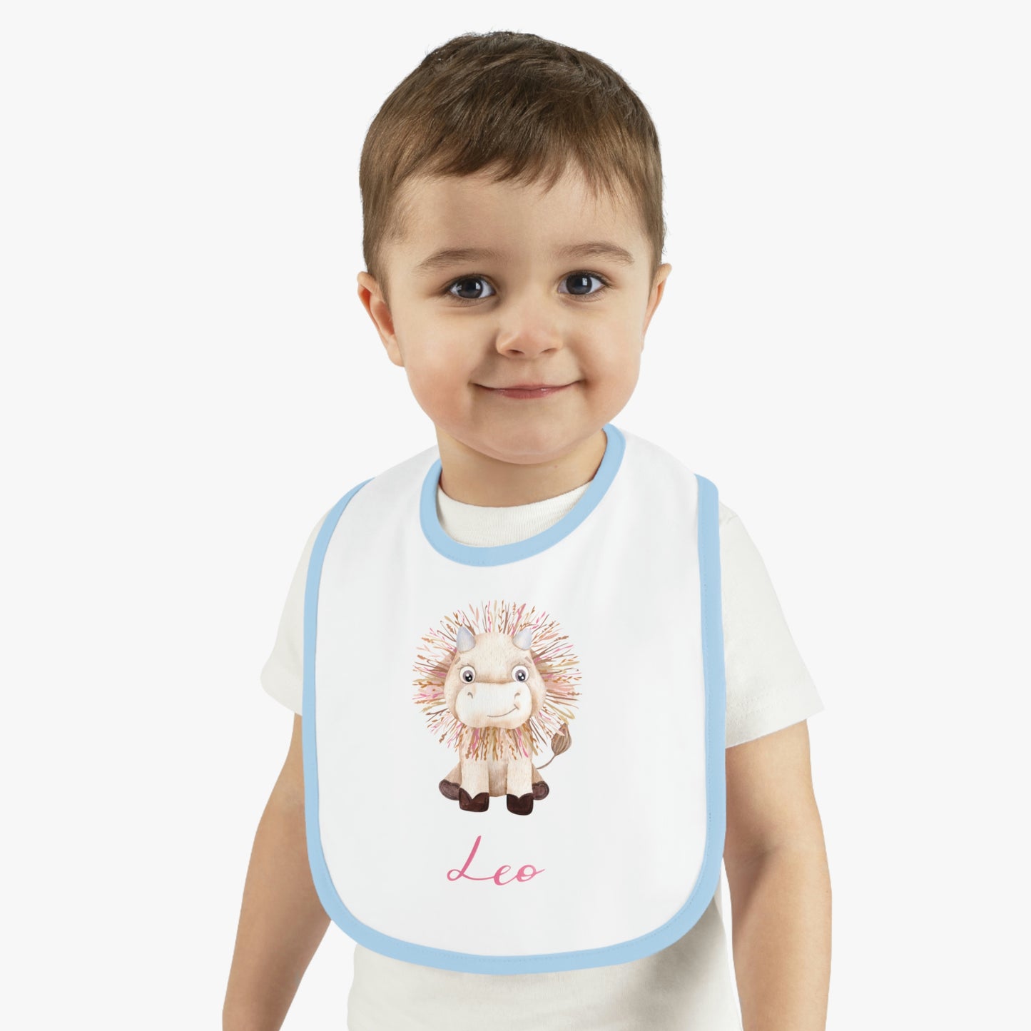 Baby Leo Bib: Bull-Aries Watercolor