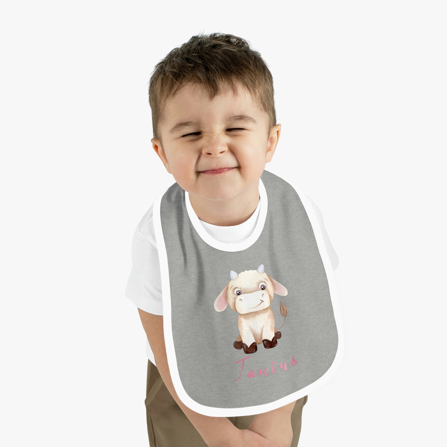 Baby Taurus Bib: Bull-Aries Watercolor