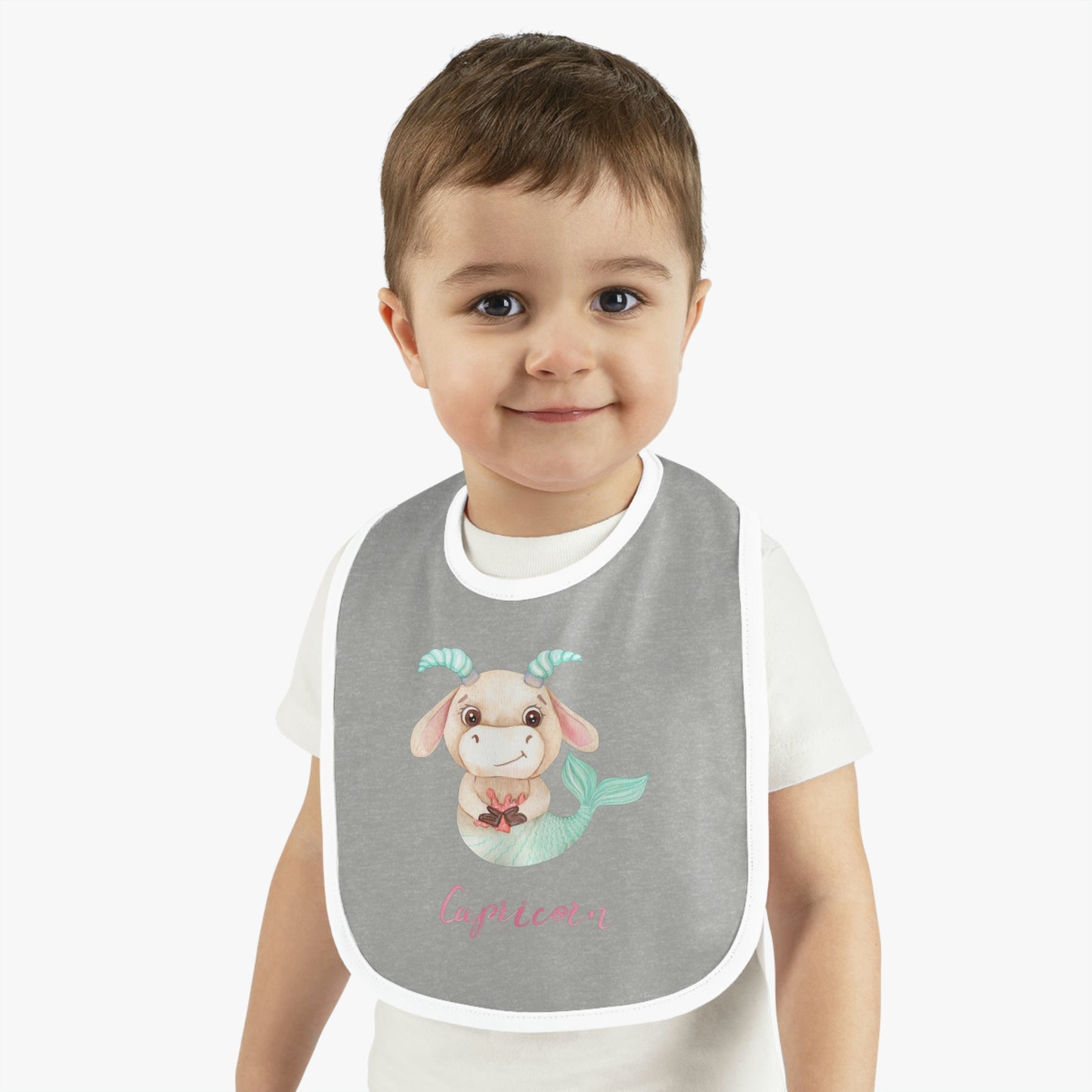 Baby Capricorn Bib: Bull-Aries Watercolor