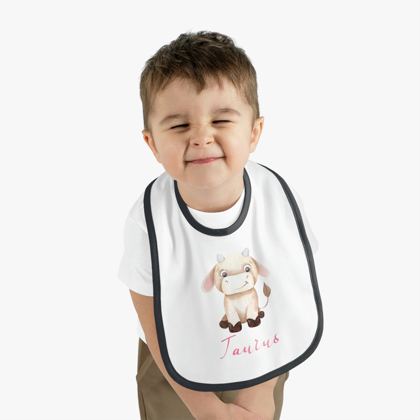 Baby Taurus Bib: Bull-Aries Watercolor