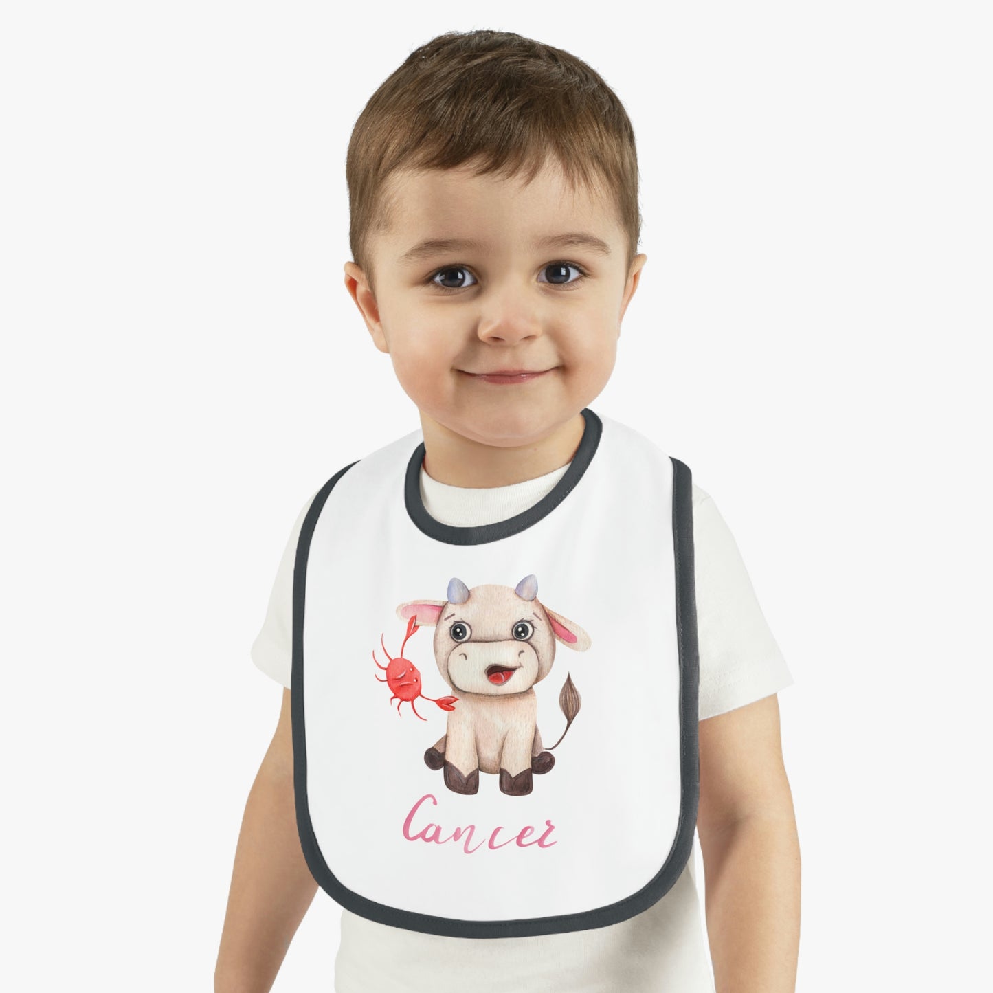 Baby Cancer Bib: Bull-Aries Watercolor