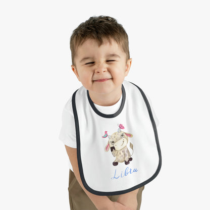 Baby Libra Bib: Bull-Aries Watercolor