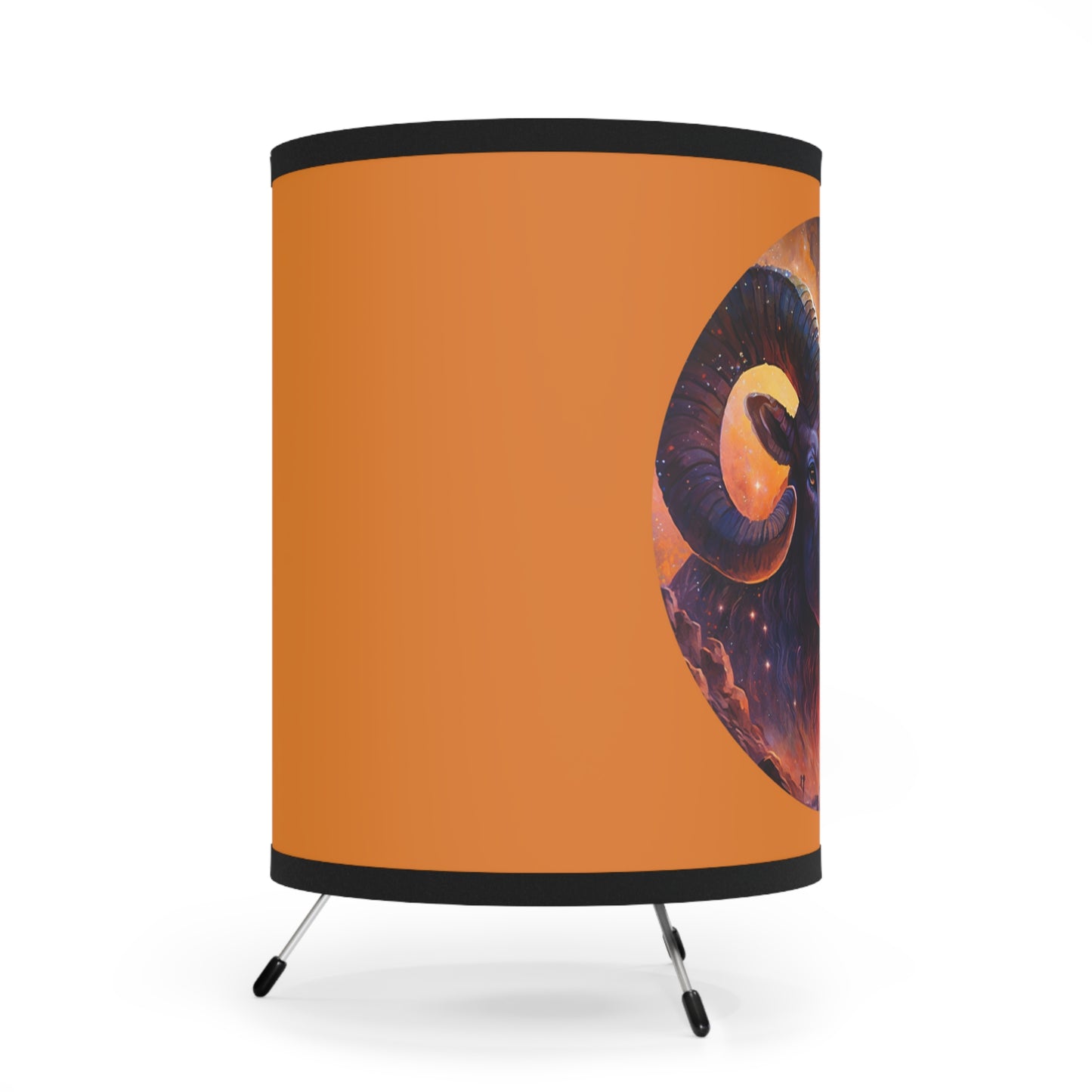 Aries Ram Tripod Lamp with Printed Shade, US\CA plug