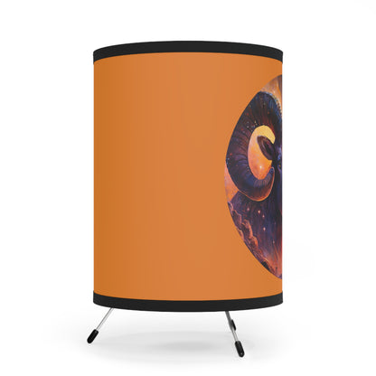 Aries Ram Tripod Lamp with Printed Shade, US\CA plug