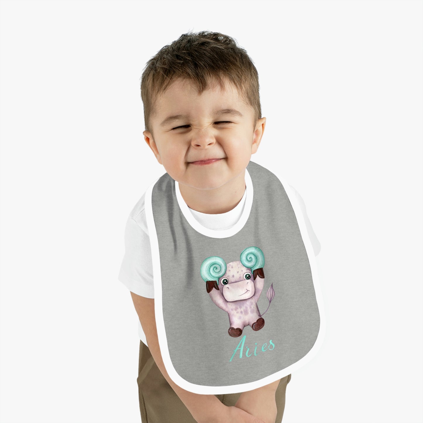 Baby Aries Bib: Bull-Aries Watercolor