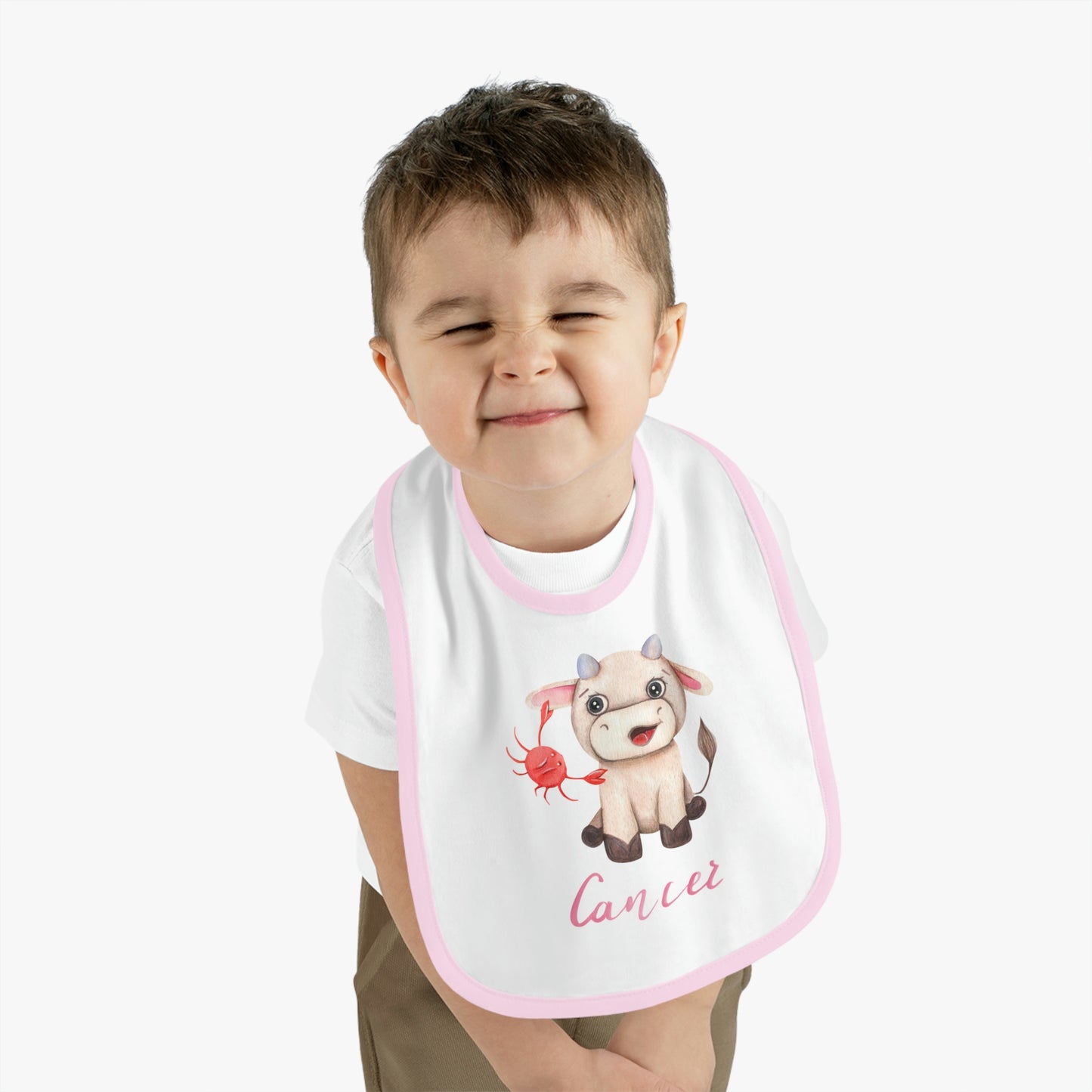 Baby Cancer Bib: Bull-Aries Watercolor