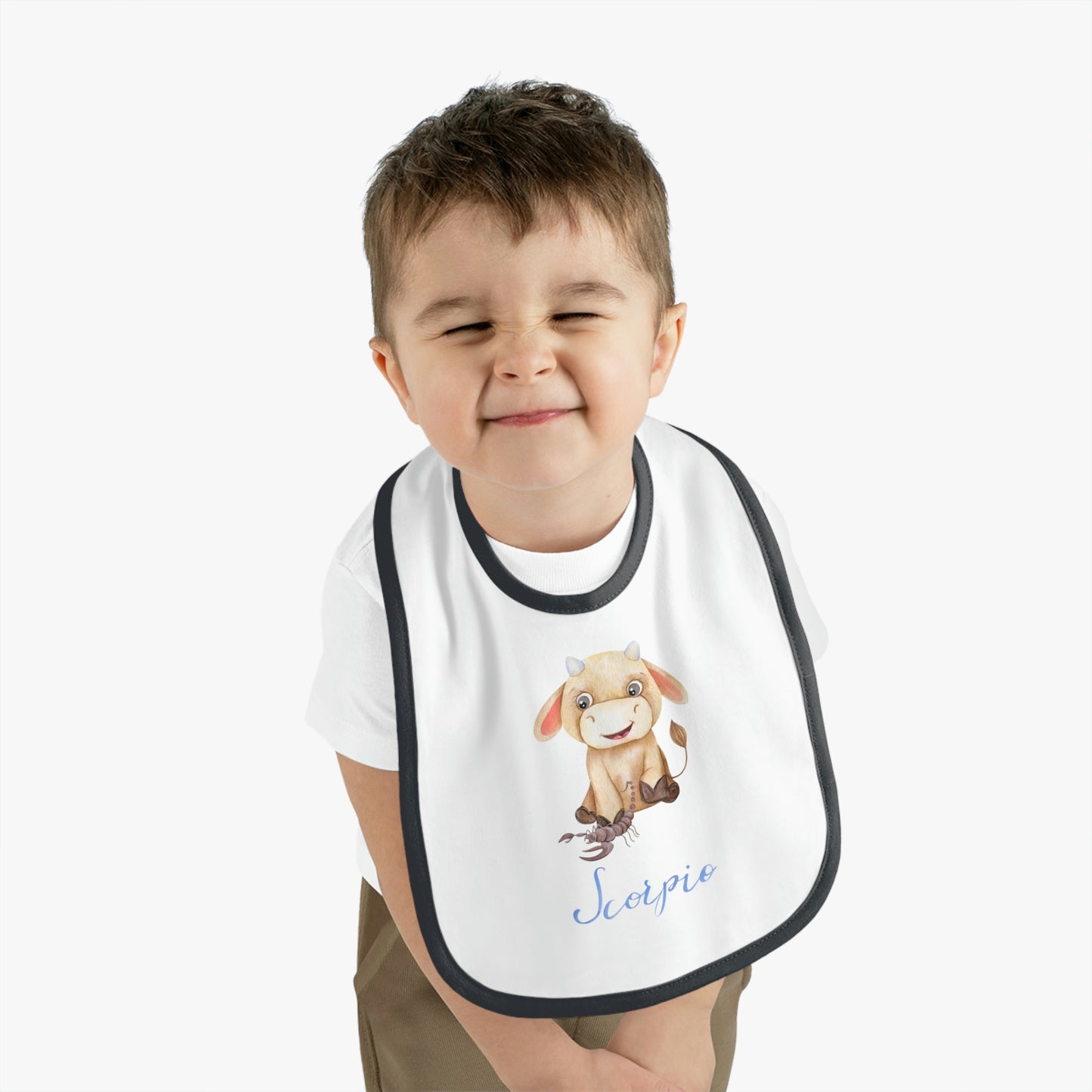 Baby Scorpio Bib: Bull-Aries Watercolor