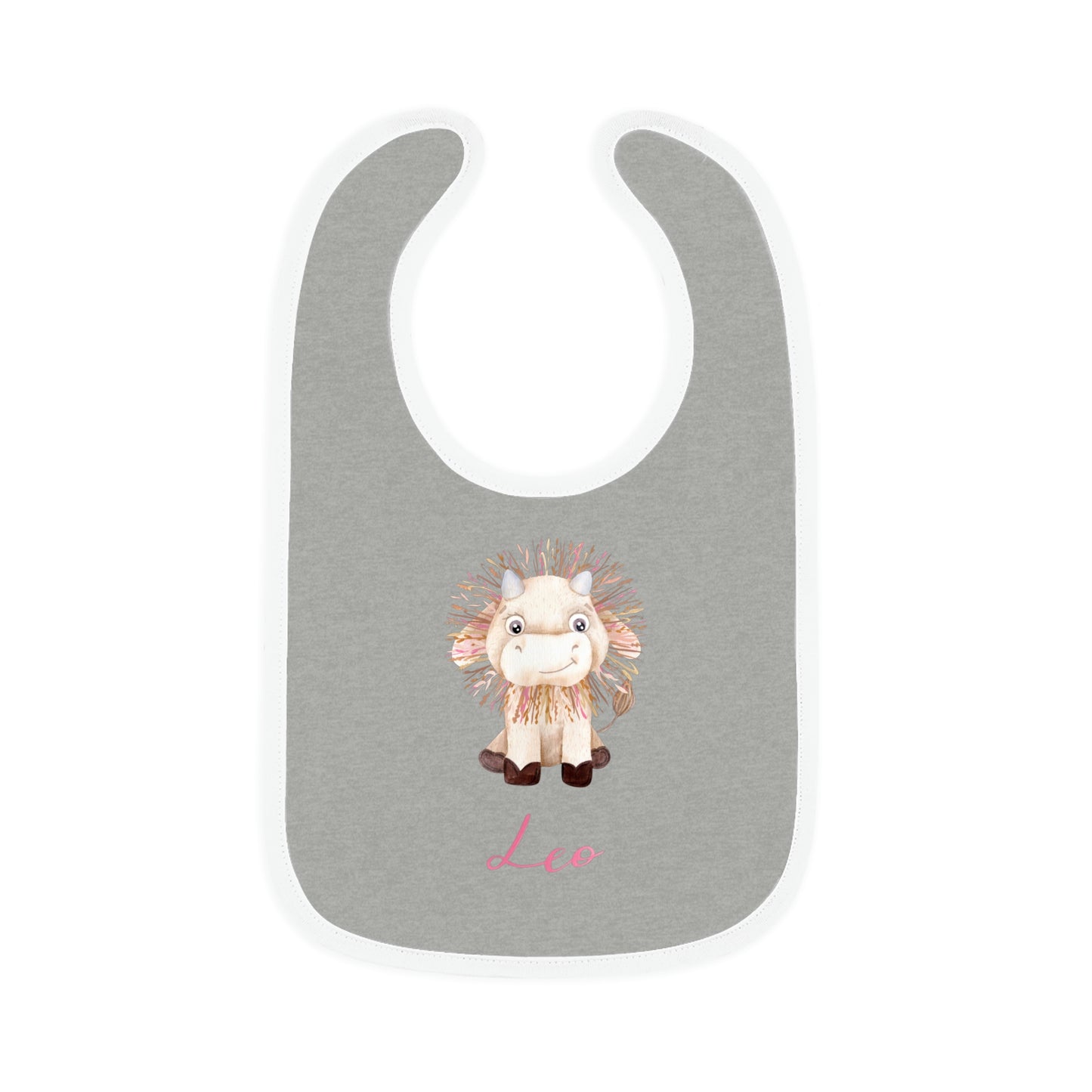 Baby Leo Bib: Bull-Aries Watercolor