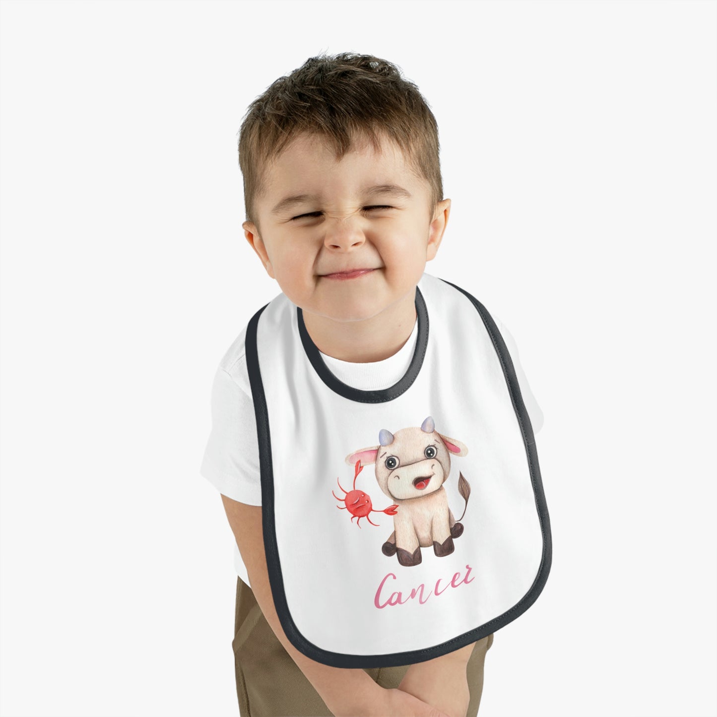 Baby Cancer Bib: Bull-Aries Watercolor