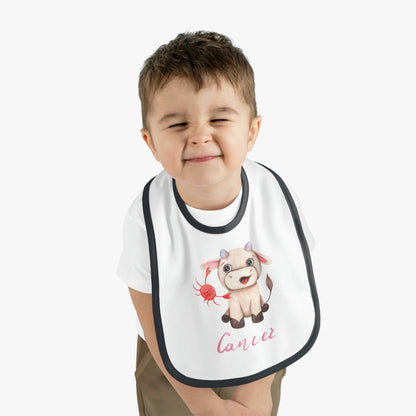 Baby Cancer Bib: Bull-Aries Watercolor