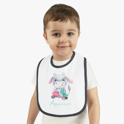 Baby Aquarius Bib: Bull-Aries Watercolor