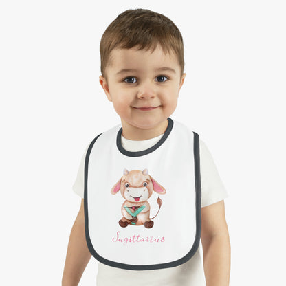 Baby Sagittarius Bib: Bull-Aries Watercolor