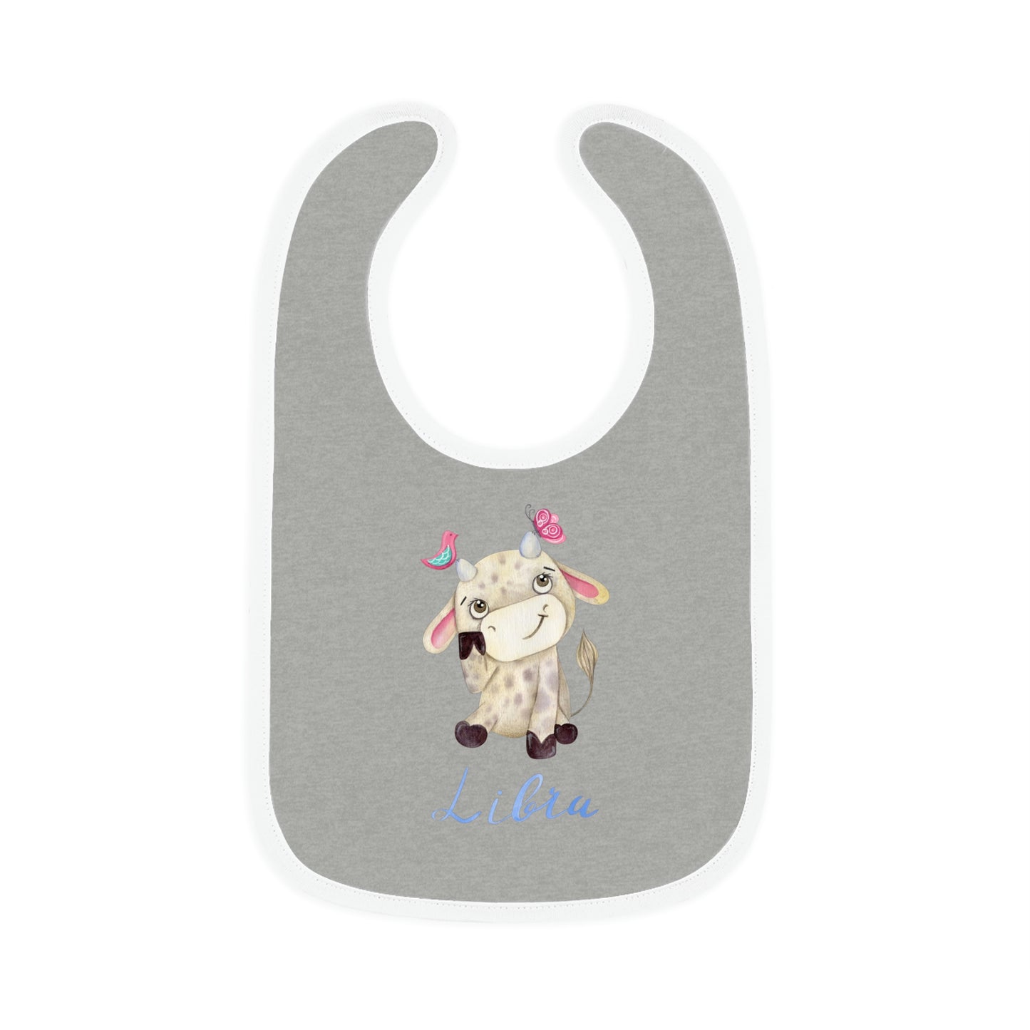 Baby Libra Bib: Bull-Aries Watercolor