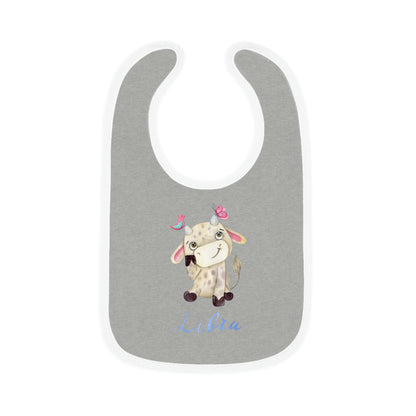 Baby Libra Bib: Bull-Aries Watercolor