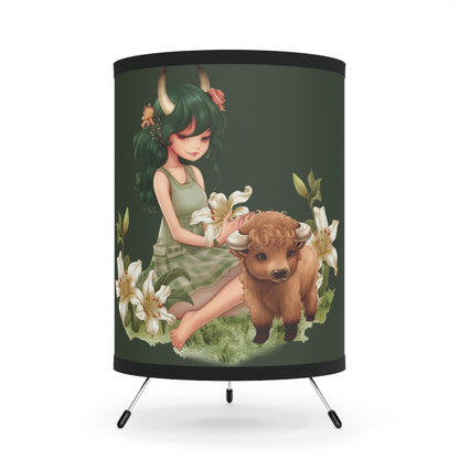 Taurus Vintage Illustration Tripod Lamp with Printed Shade, US\CA plug