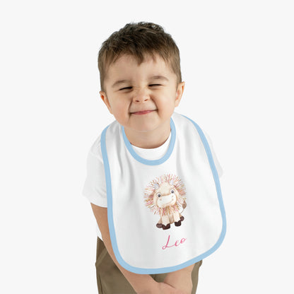 Baby Leo Bib: Bull-Aries Watercolor
