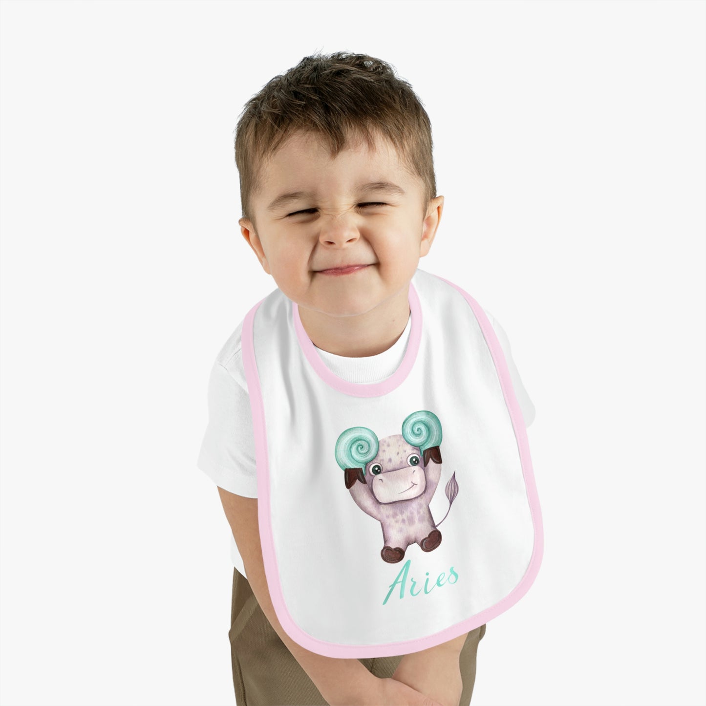 Baby Aries Bib: Bull-Aries Watercolor