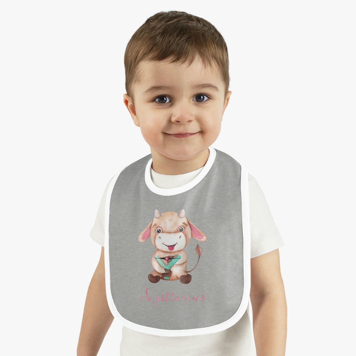 Baby Sagittarius Bib: Bull-Aries Watercolor