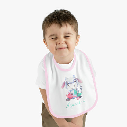 Baby Aquarius Bib: Bull-Aries Watercolor