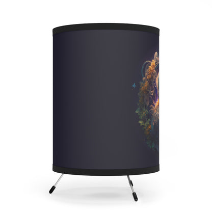 Virgo Celestial Goddess Tripod Lamp with Printed Shade, US\CA plug